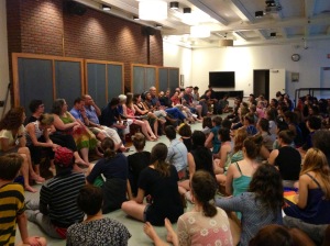 All the festival participants and faculty met Sunday evening in Chase Hall for orientation. 